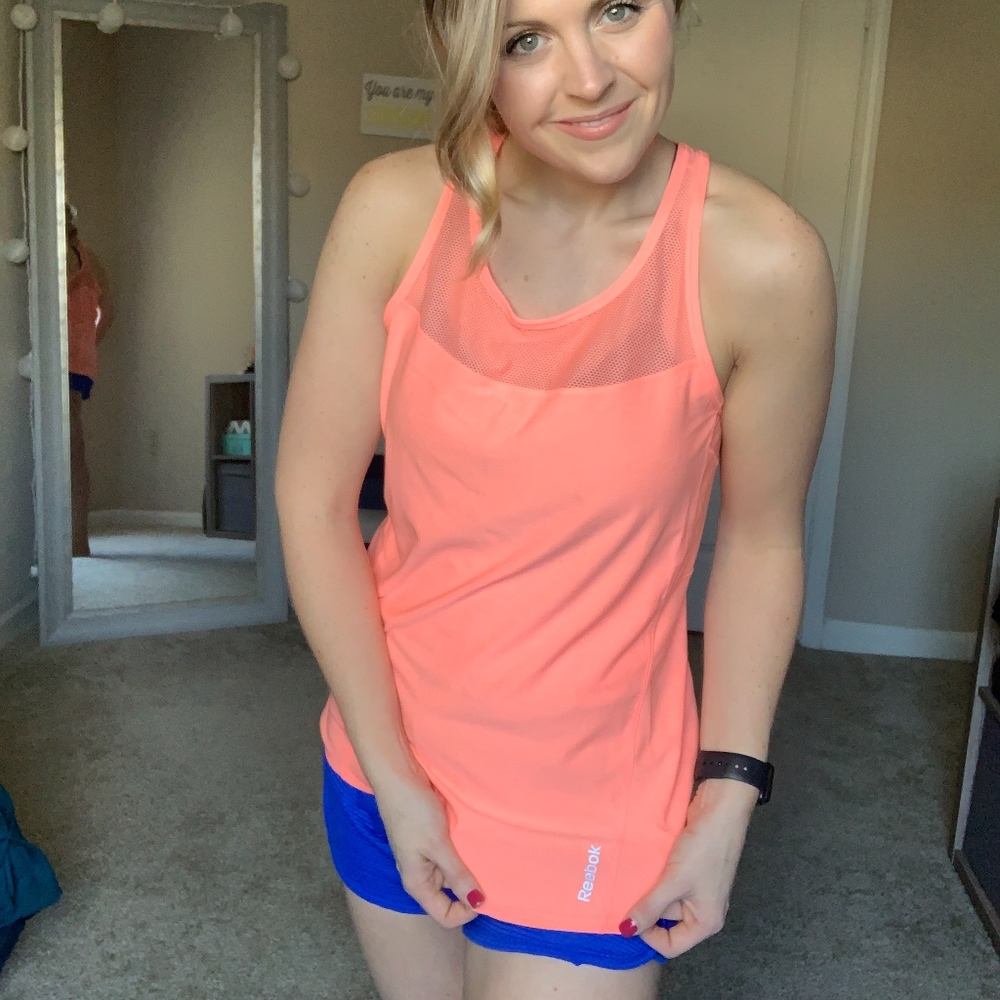 Coral Reebok Athletic Tank